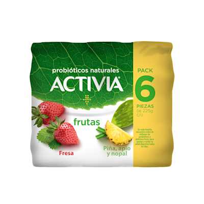 Multi-Pack Fresa y Piña, Apio Nopal (6 piezas)
