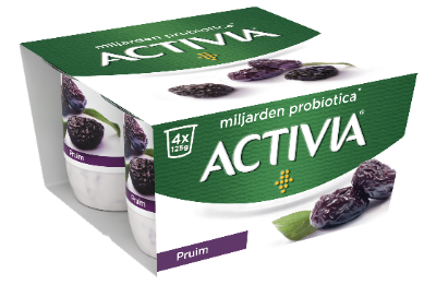 Activia Yoghurt Pruim - milde yoghurt en zachte pruimen.