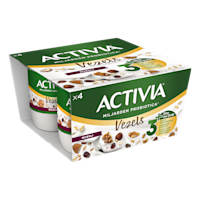 Activia Yoghurt Muesli - milde yoghurt en een mix van granen, noten en rozijnen.