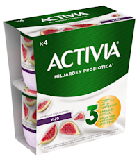 Activia Yoghurt Vijg - milde yoghurt en zoete vijgen.