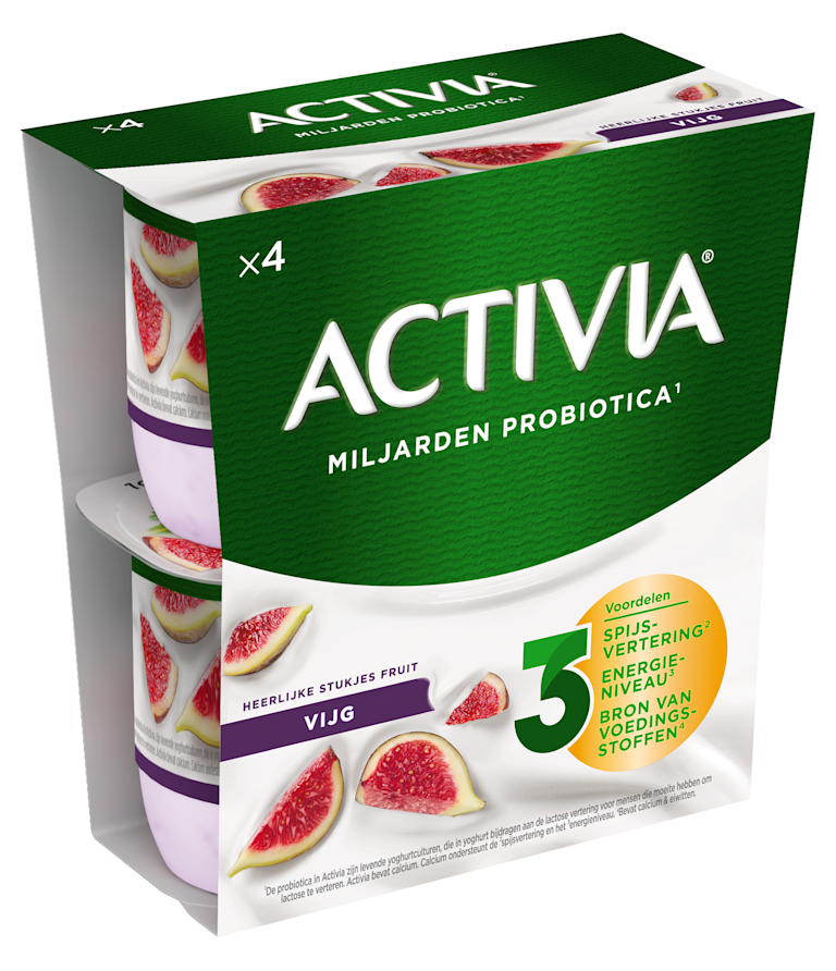 Activia Yoghurt Vijg - milde yoghurt en zoete vijgen.