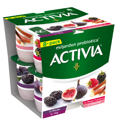 Activia Multipack - milde yoghurt met Pruim, Braam Framboos, Vijg en Rabarber.