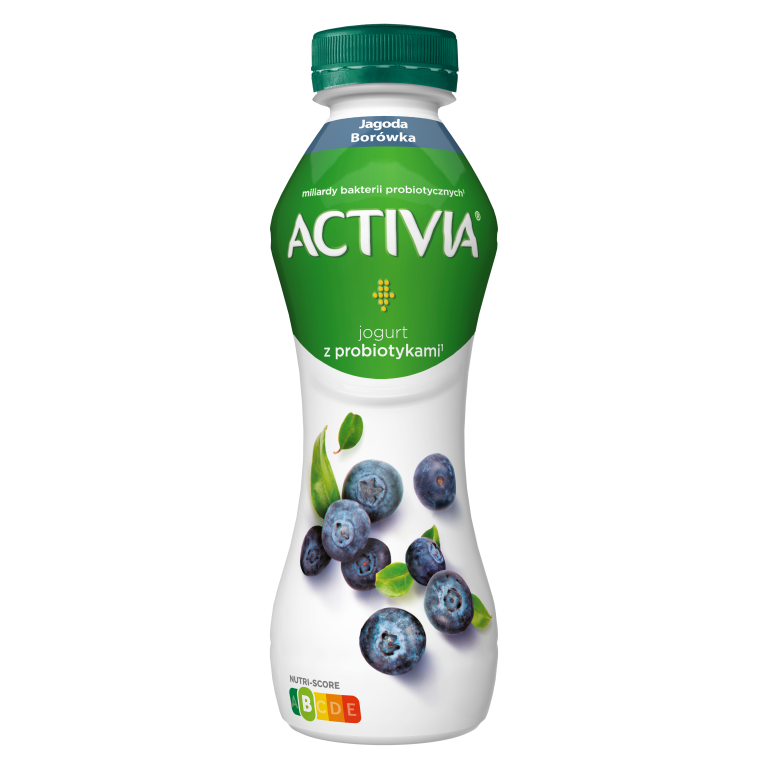 Activia jogurt jagoda, borówka do picia z miliardami bakterii probiotycznych