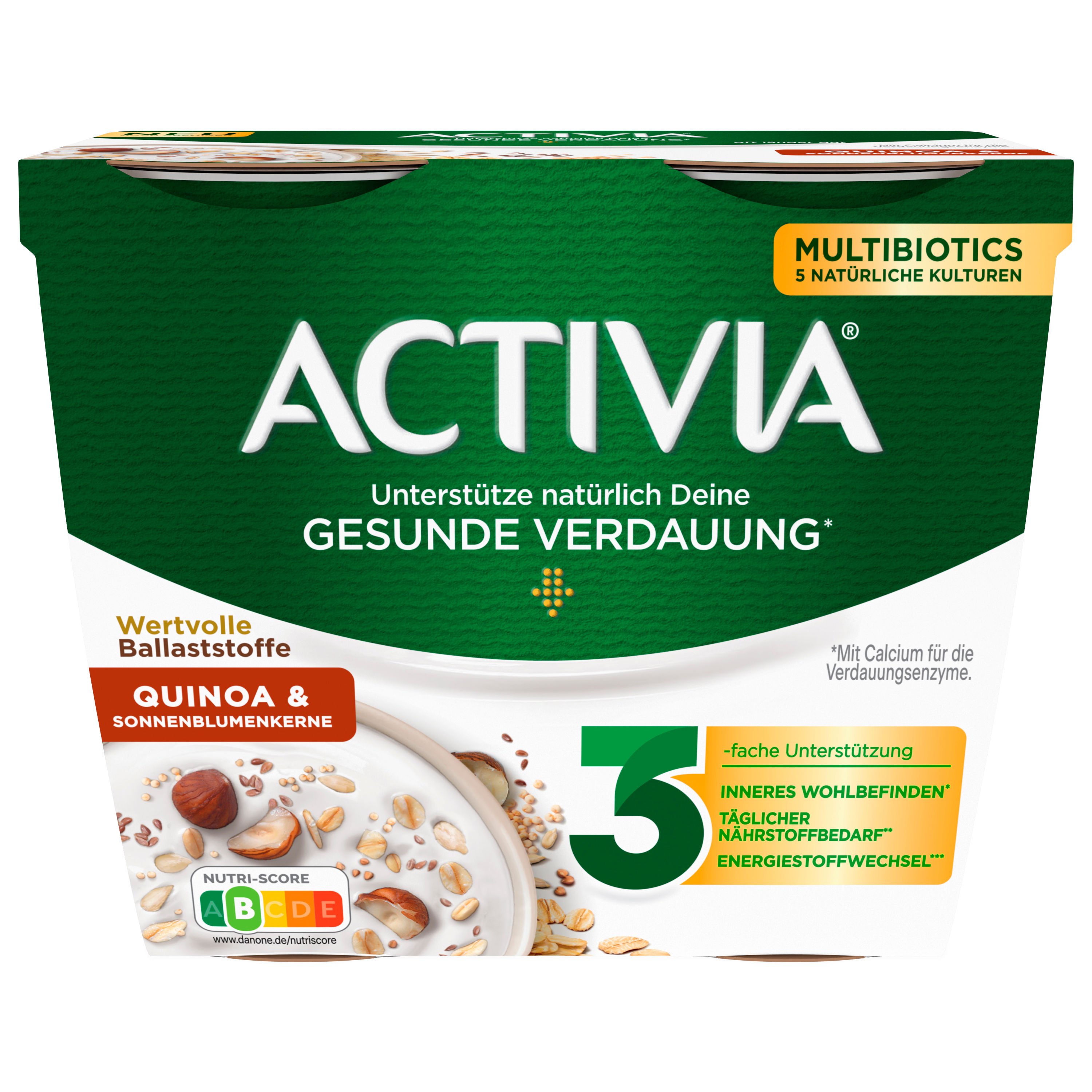ACTIVIA Joghurt mit Quinoa & Sonnenblumenkerne
