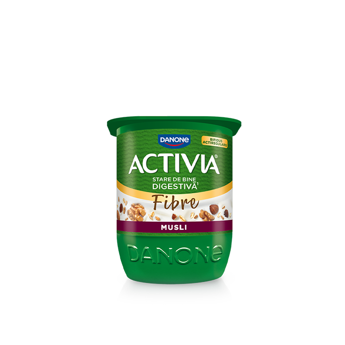 Activia Cereale Integrale cu Musli crocant.