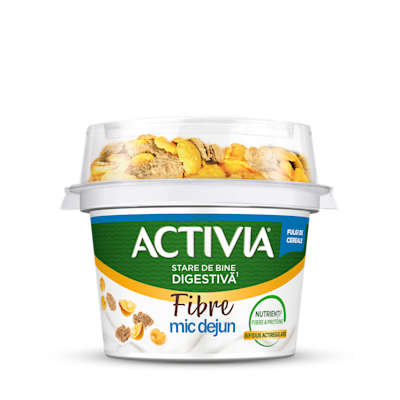 Activia Mic Dejun cu Fulgi de Cereale.