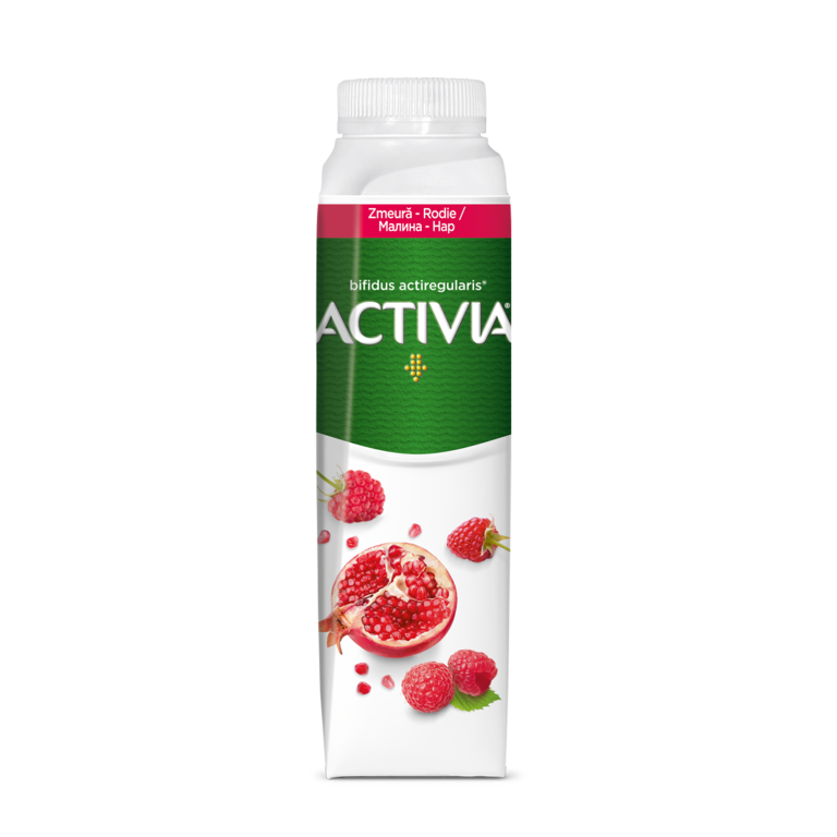 Activia de baut cu Zmeura si Rodie.