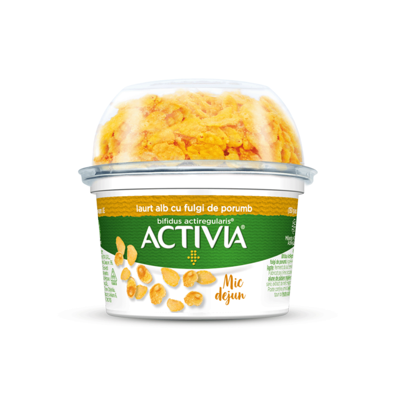 Activia Mic Dejun cu Fulgi de Porumb.