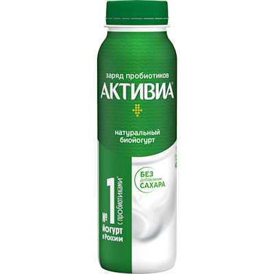 Питьевой биойогурт Активиа натуральный 260 г