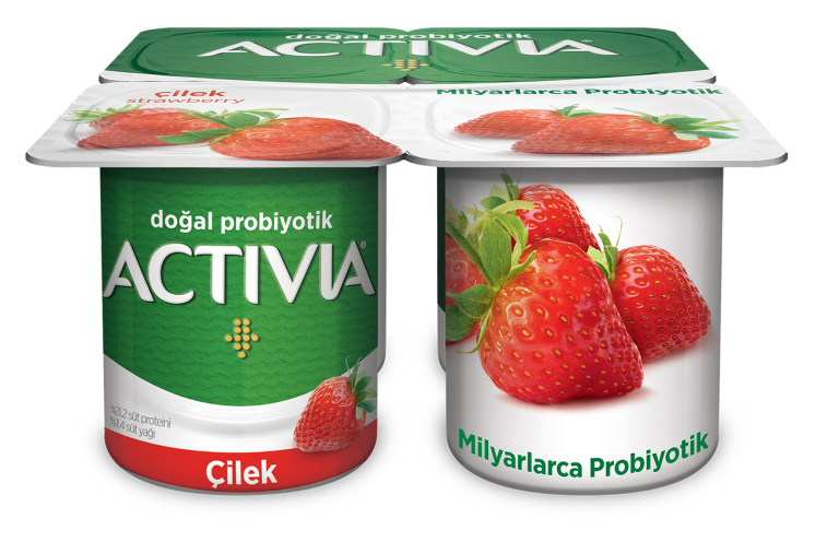 Çilekten gelen lezzet ve probiyotikten gelen iyilik ile Activia Çilek!
