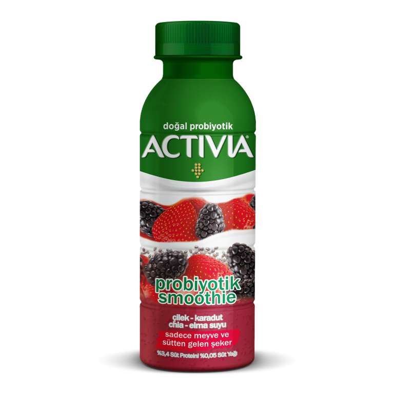 Kırmızı meyve ve sebzelerden gelen lezzet şimdi Activia Smoothie ile seninle