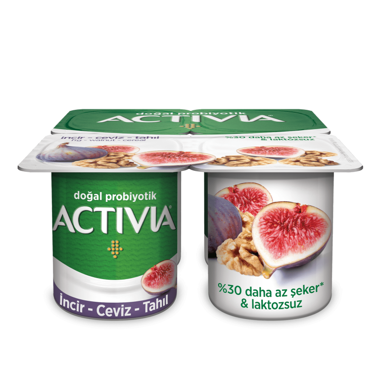 İncir&Ceviz&Tahıl gelen lezzet ve probiyotikten gelen iyilik ile Activia İncir&Ceviz&Tahıl!