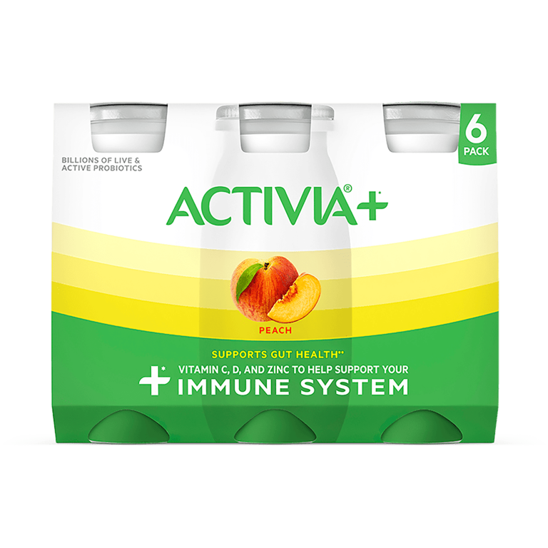 Celebrate your greatness from within with Activia®+ Probioitic Lowfat Yogurt Drinks. With billions of probioitics, and vitamin C, D, and Zinc, Activia®+ is a great addition to any wellness routine to help you feel A+ from the inside out! 6 pack of 3.1 oz delicious multi-benefit probiotic yogurt drinks.