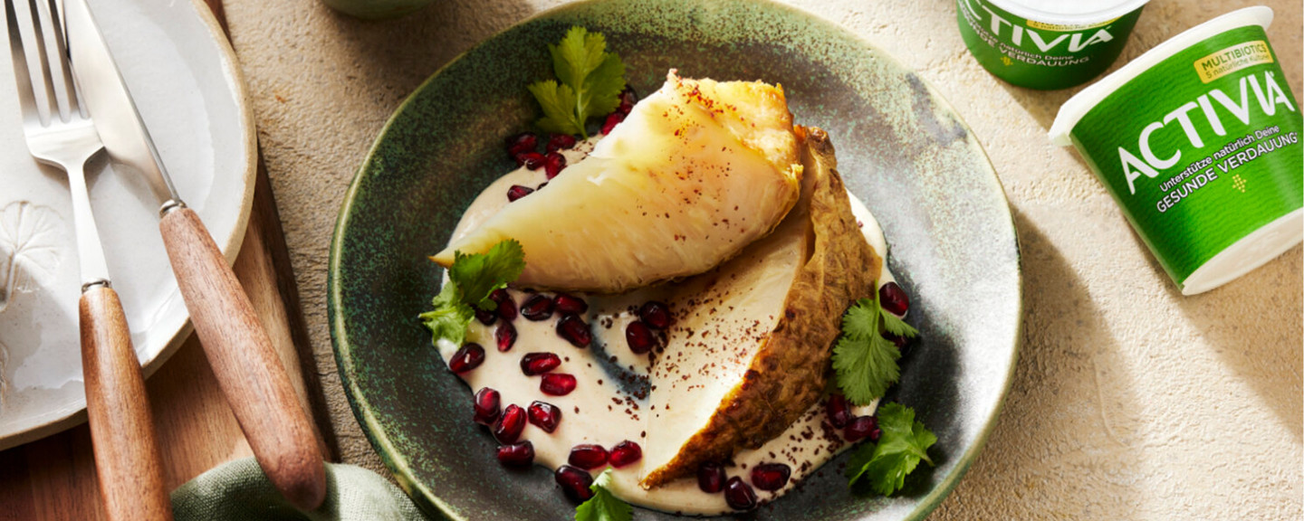 Ananas-Lunchbowl mit Activia-Joghurt