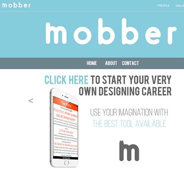 A screenshot of web app called Mobber.