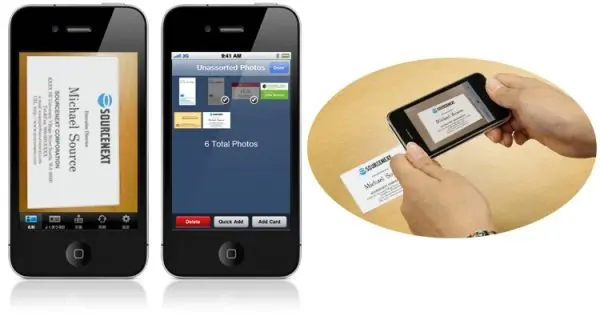 Store business cards in your smartphone’s photo gallery.
