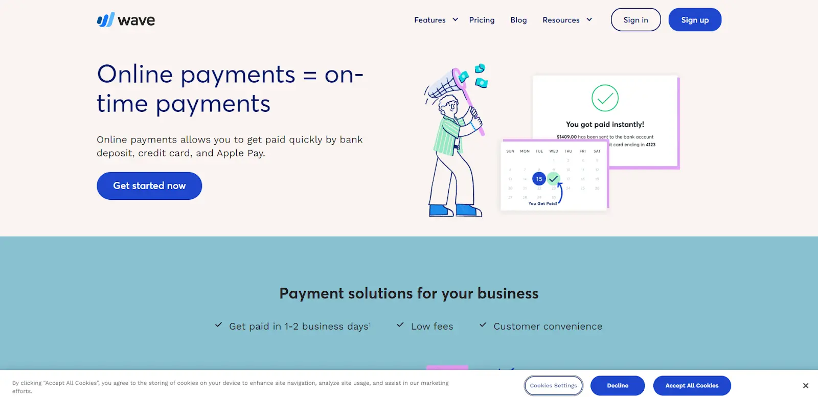 Wave online payments