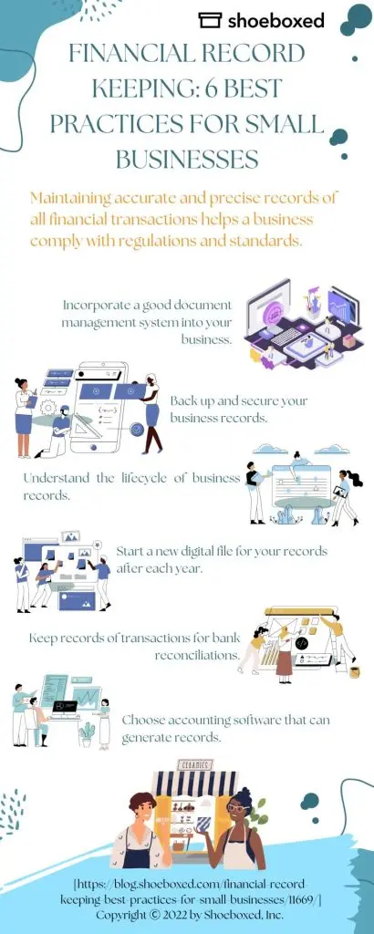 Bonus infographic: 6 best practices for small businesses on simple financial record keeping