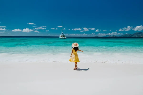 Visit the bright blue oceans of Barbados.