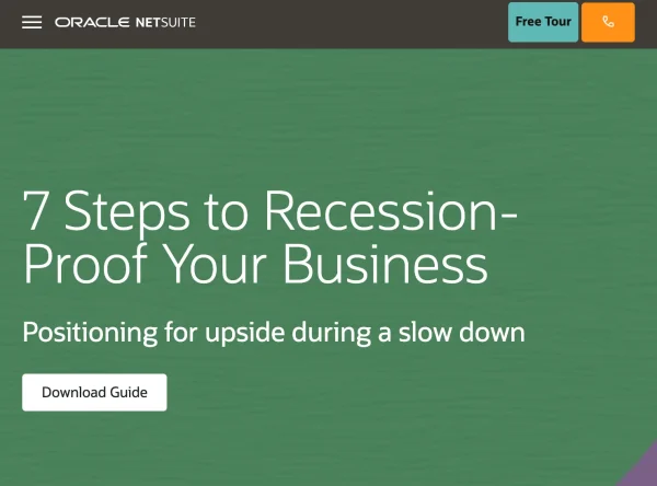 NetSuite home page