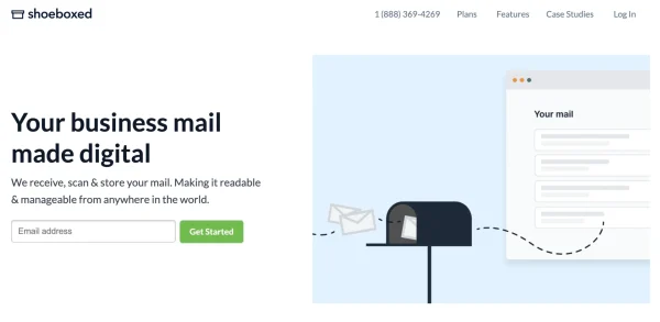 Shoeboxed’s MailMate home page
