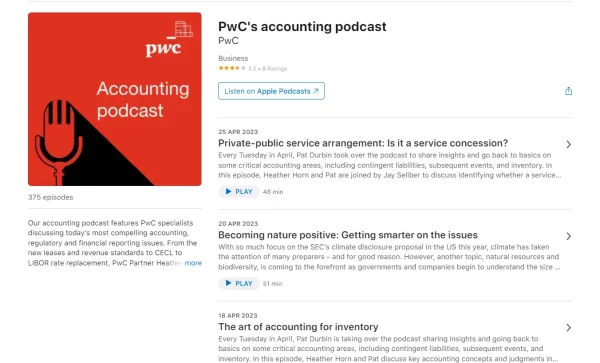 PwC’s accounting podcast series