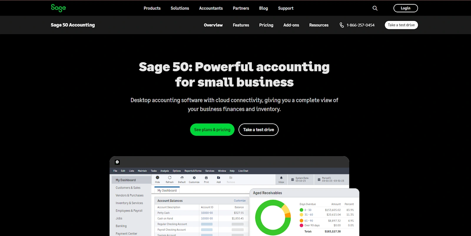 Sage 50 Cloud - Best software for inventory tracking