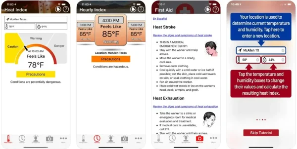 OSHA-NIOSH Heat Safety Tool, Apple App Store.
