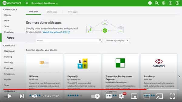 How to use Quickbook apps