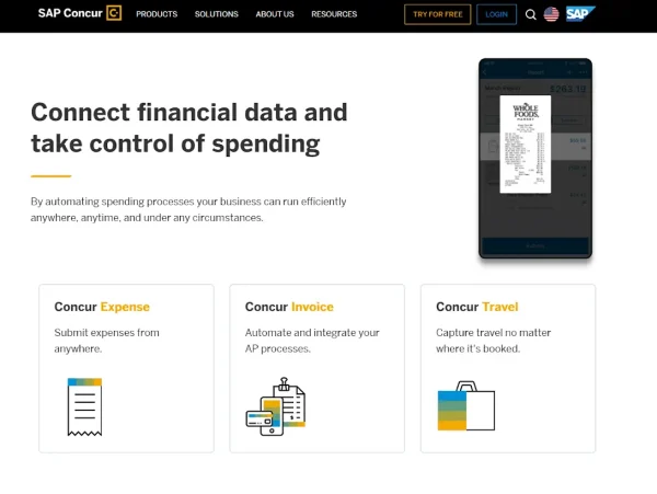 SAP Concur connects to other platforms so that business can be run from anywhere at any time.