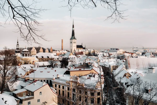 Estonia has moderate summer temperatures and white winters.