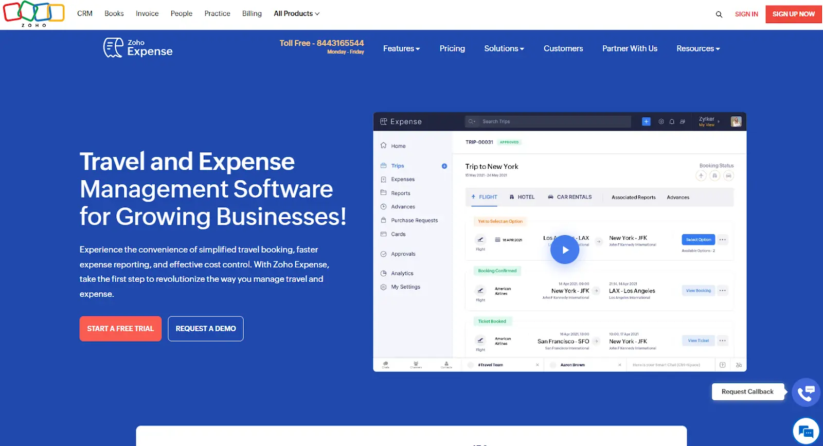 Zoho Expense - economical for small businesses