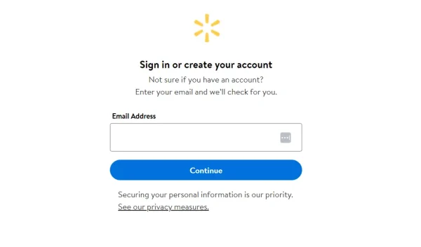 Log in to your Walmart account on a computer.