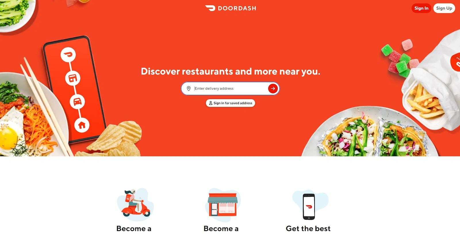 DoorDash - best app for a food delivery driver