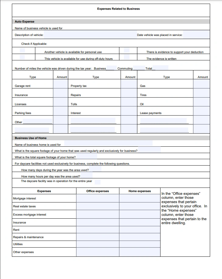 online tax organizer by Tax Pros Plus