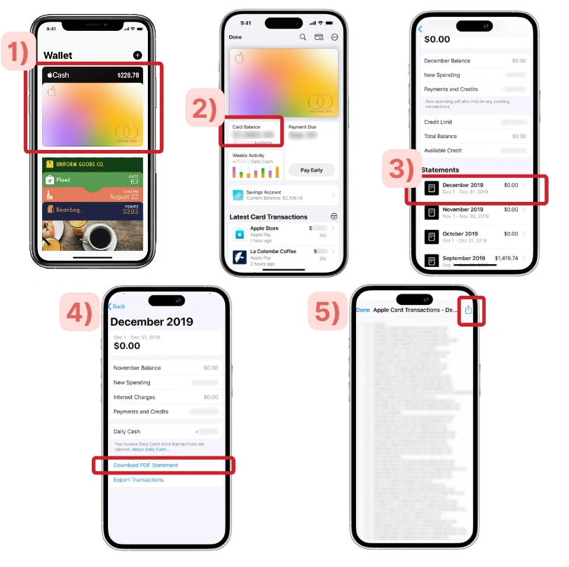 How to download a PDF of Apple Card statements