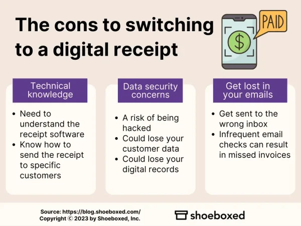 The cons of switching to a digital receipt