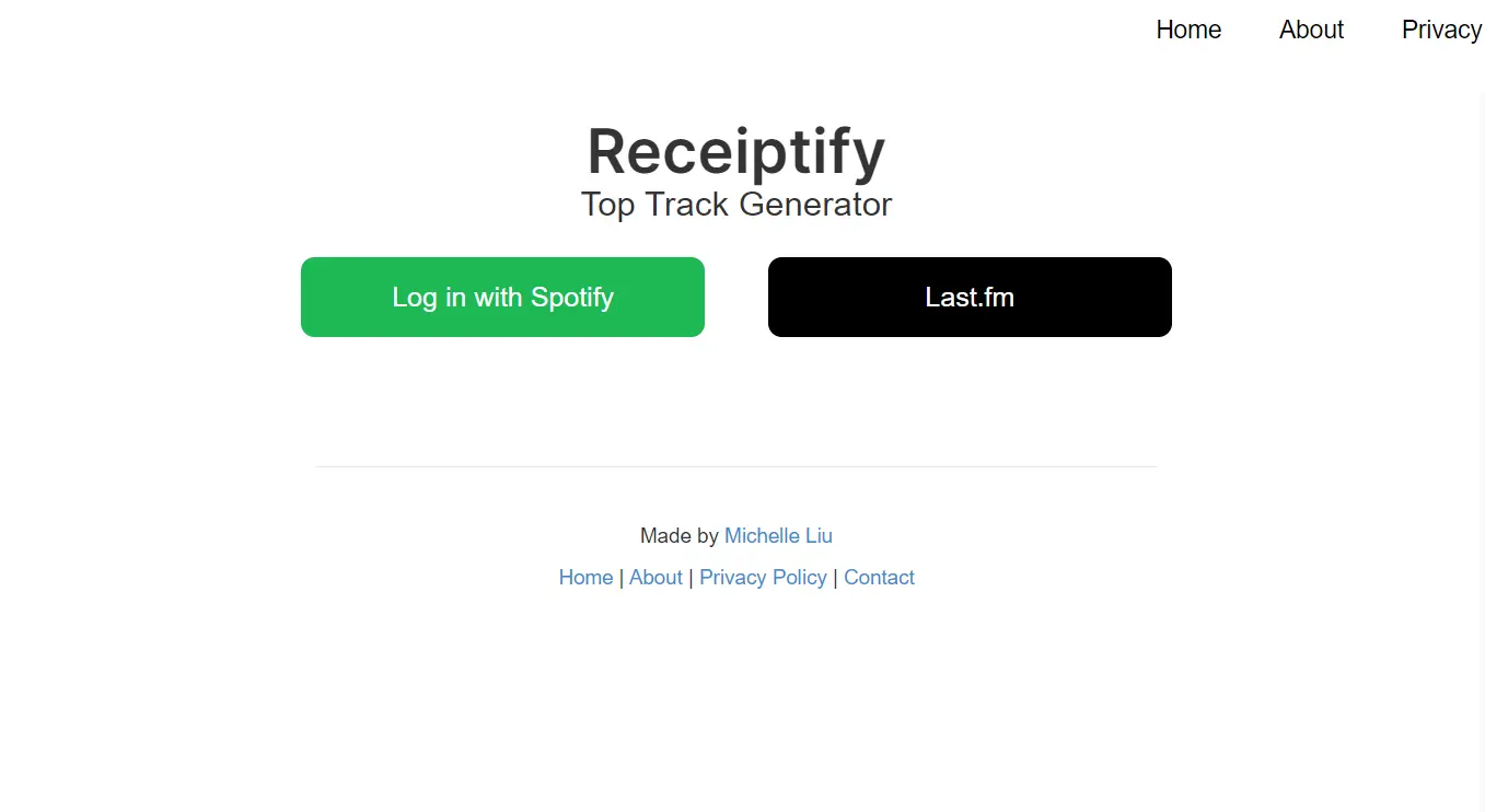 Log in with Spotify and grant Receiptify access to your account.