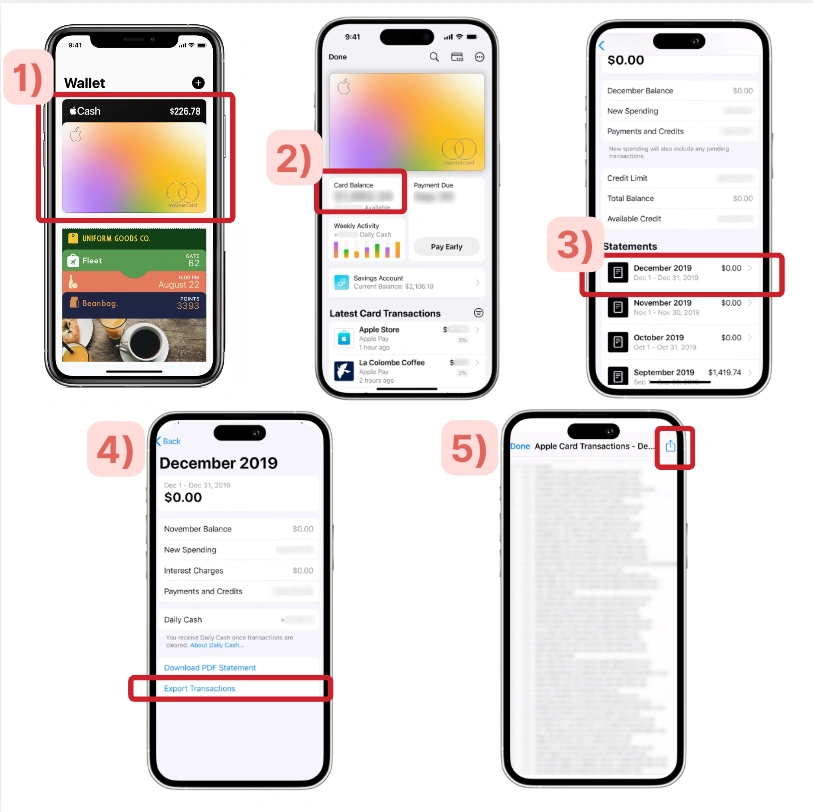 How to export Apple Card statements