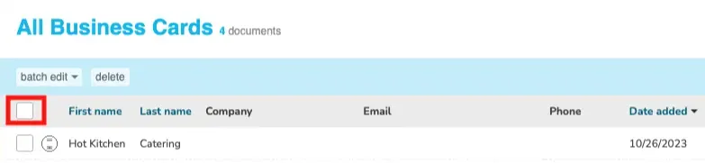 How Do I Create A CSV Of My Business Cards?