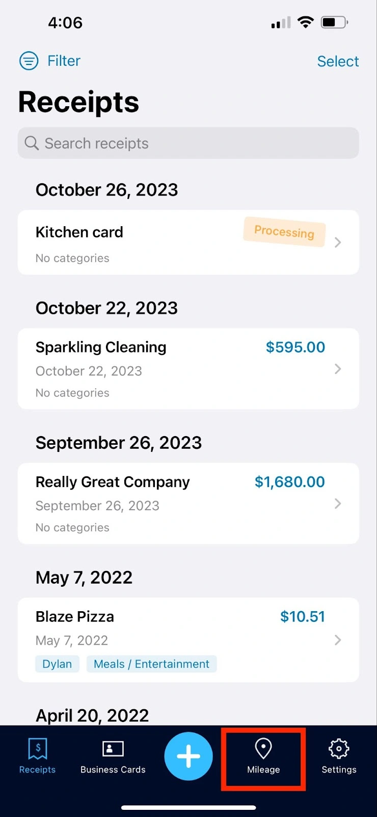 How to use the shoeboxed mileage tracker