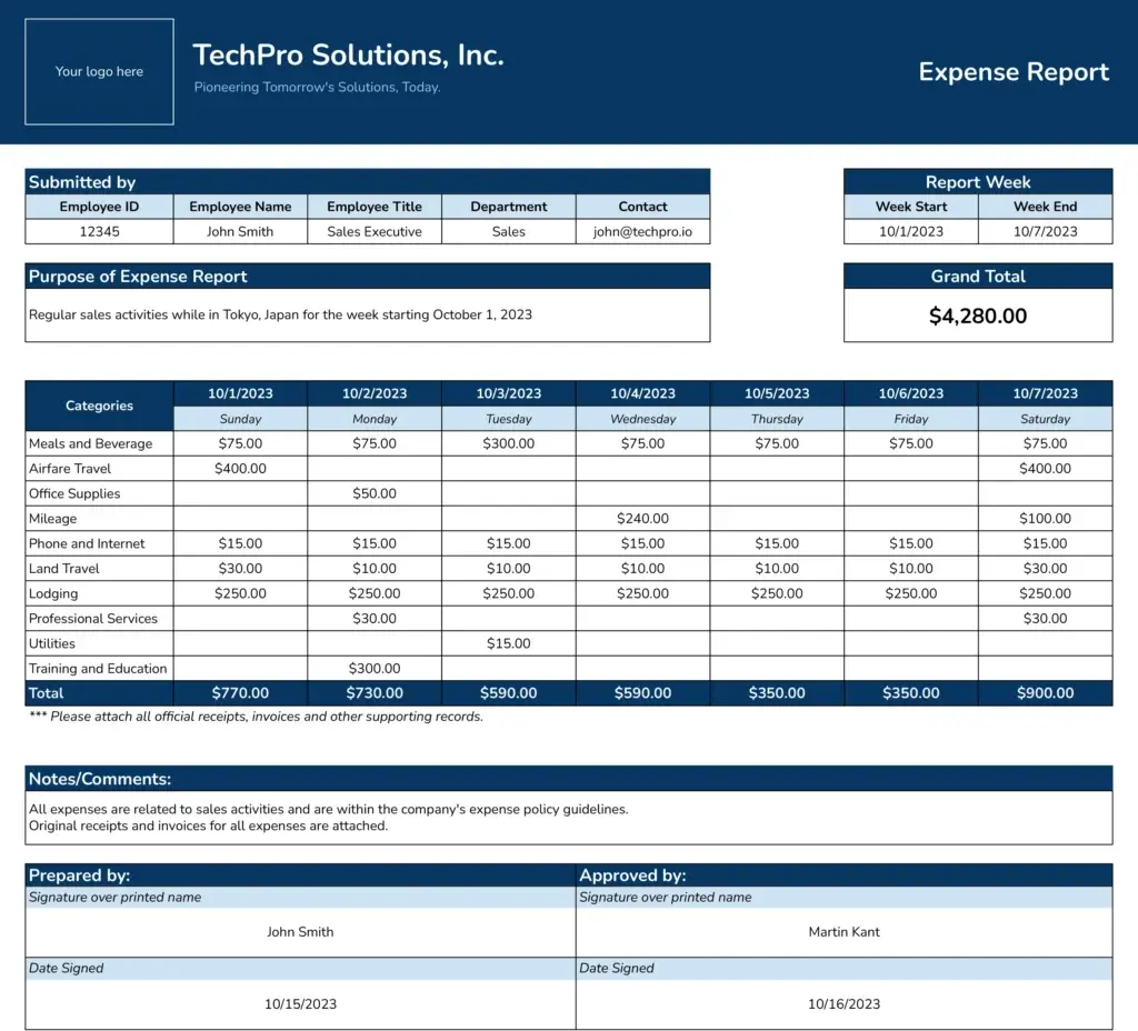 Coefficient Google Sheets Expense Template