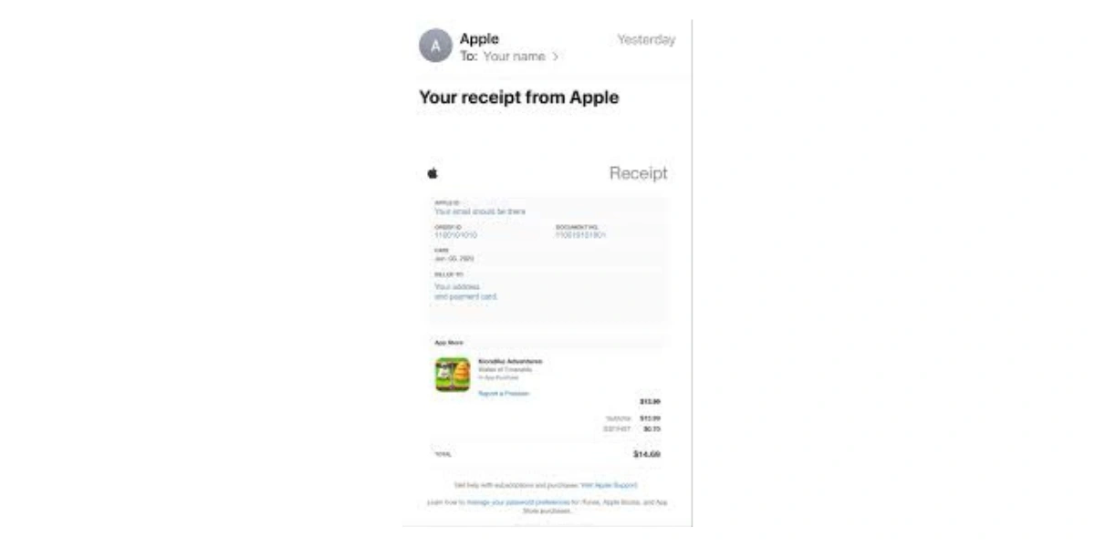 app store receipts