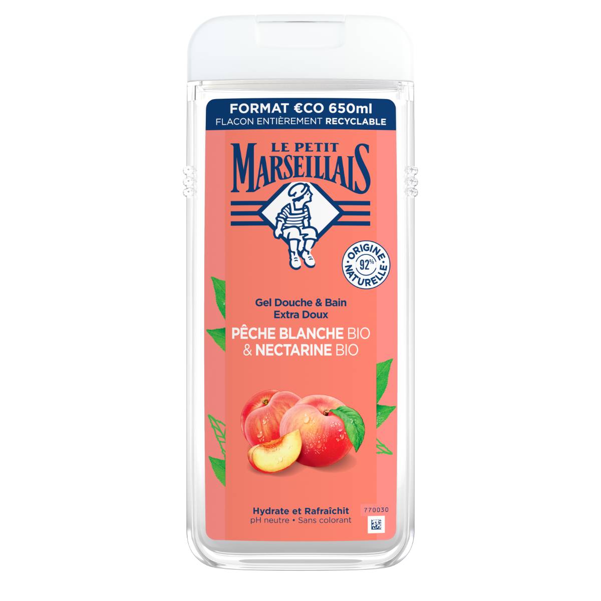 Gel Douche Extra Doux Pêche Blanche BIO & Nectarine BIO - Image 3 - Le Petit Marseillais - fr-FR