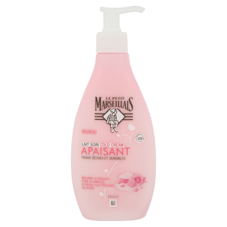 Lait Corps Cold Cream Apaisant Argan, Cire d'Abeille & Rose - Image 1 - Le Petit Marseillais - fr-FR