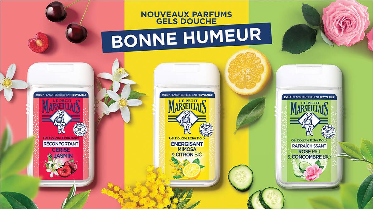 Découvrez notre nouvelle collection de Gels Douche Extra Doux Bonne Humeur !