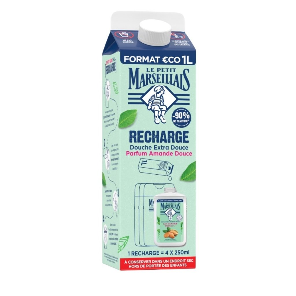 Recharge Douche Extra Douce Lait d’Amande Douce BIO - Image 1 - Le Petit Marseillais - fr-FR