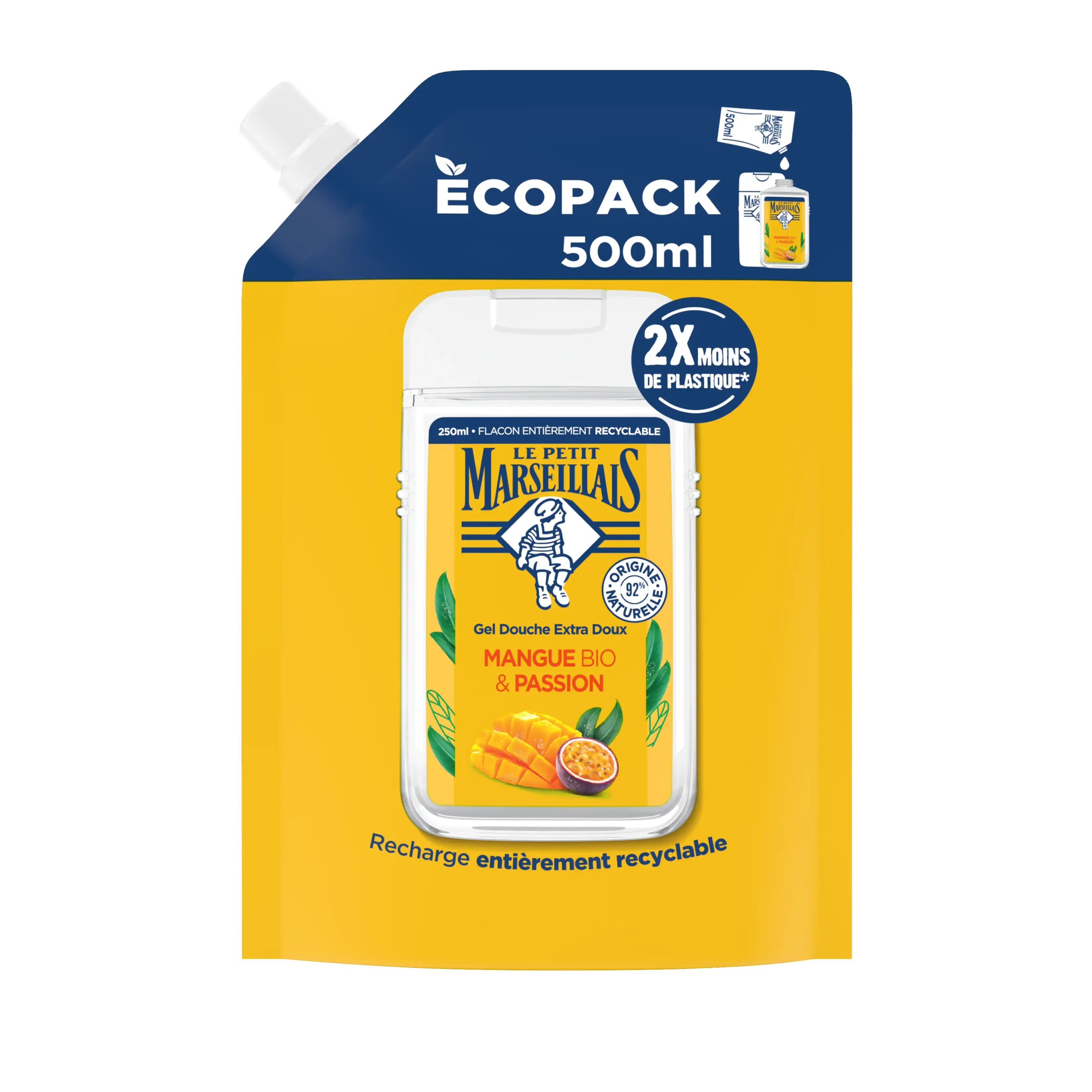 Recharge Gel Douche Extra Doux Mangue Bio & Passion - Img 1