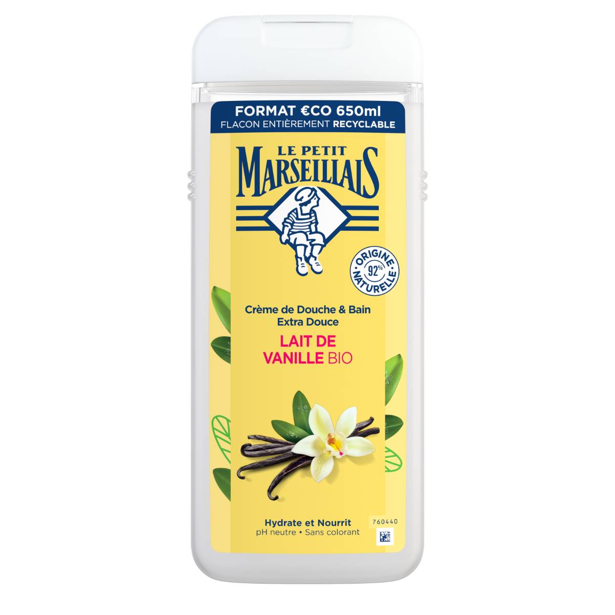 Crème de Douche Extra Douce Lait De Vanille BIO - Image 3 - Le Petit Marseillais - fr-FR