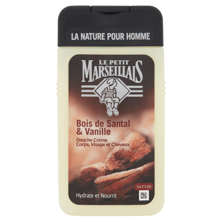 Douche Crème Homme Bois de Santal & Vanille - Image 1 - Le Petit Marseillais - fr-FR